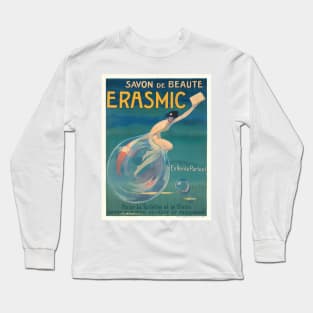 Savon De Beauté Erasmic France Vintage Poster 1912 Long Sleeve T-Shirt